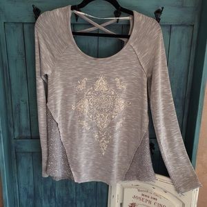 Miss Me gray sweater